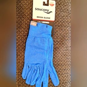 NWT Women's Saucony Run Shield Sapphire Brisk Gloves Sz L